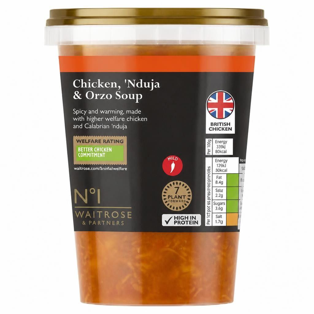 No.1 Chicken, 'Nduja & Orzo Soup
