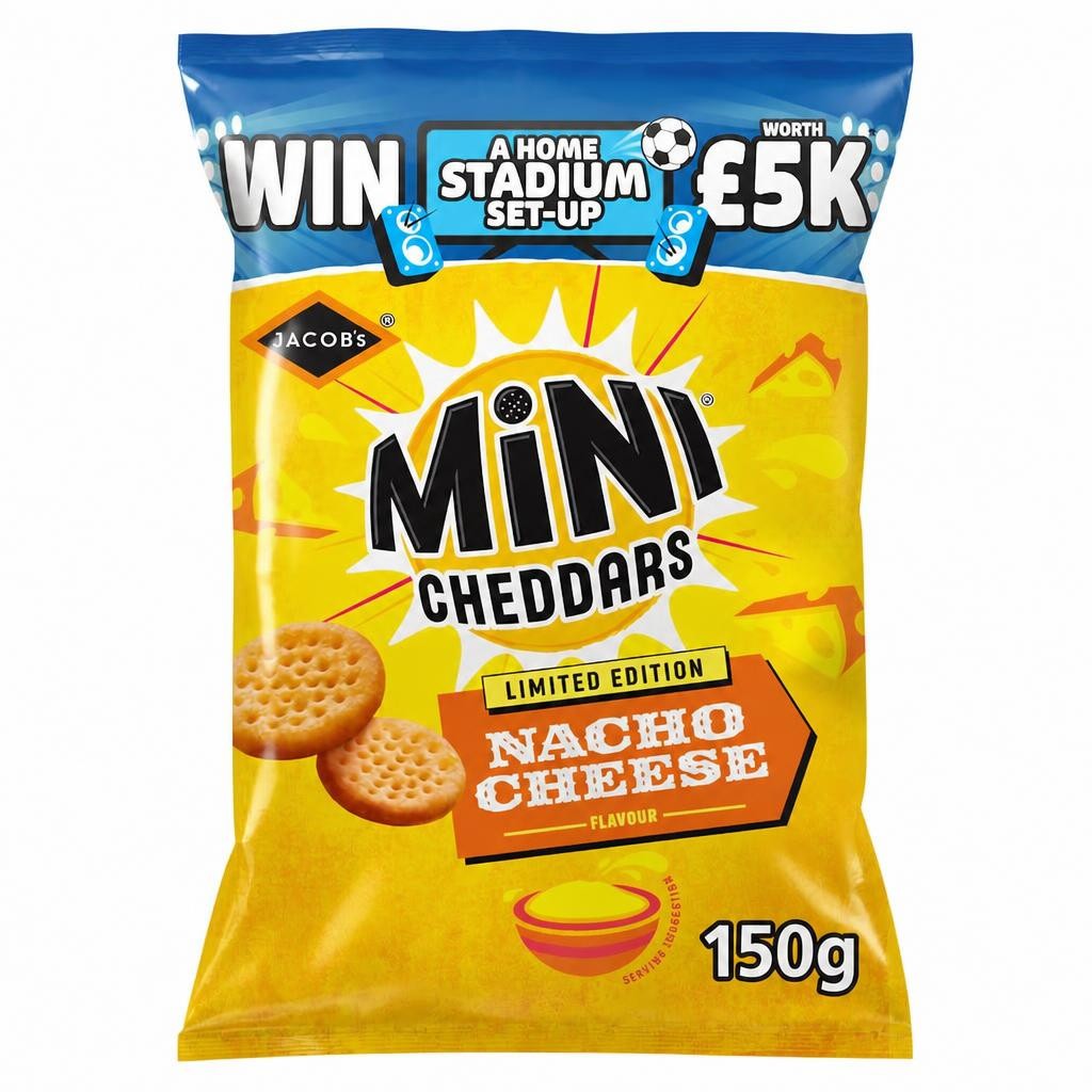JACOB'S Mini Cheddars Nacho Cheese Flavour Limited Edition 150G