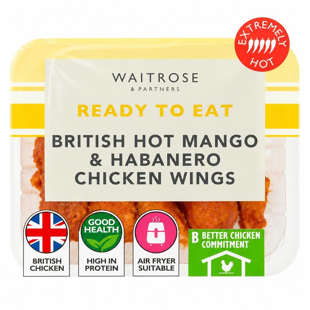 Waitrose Cooked Hot Mango & Habanero Chicken Wings