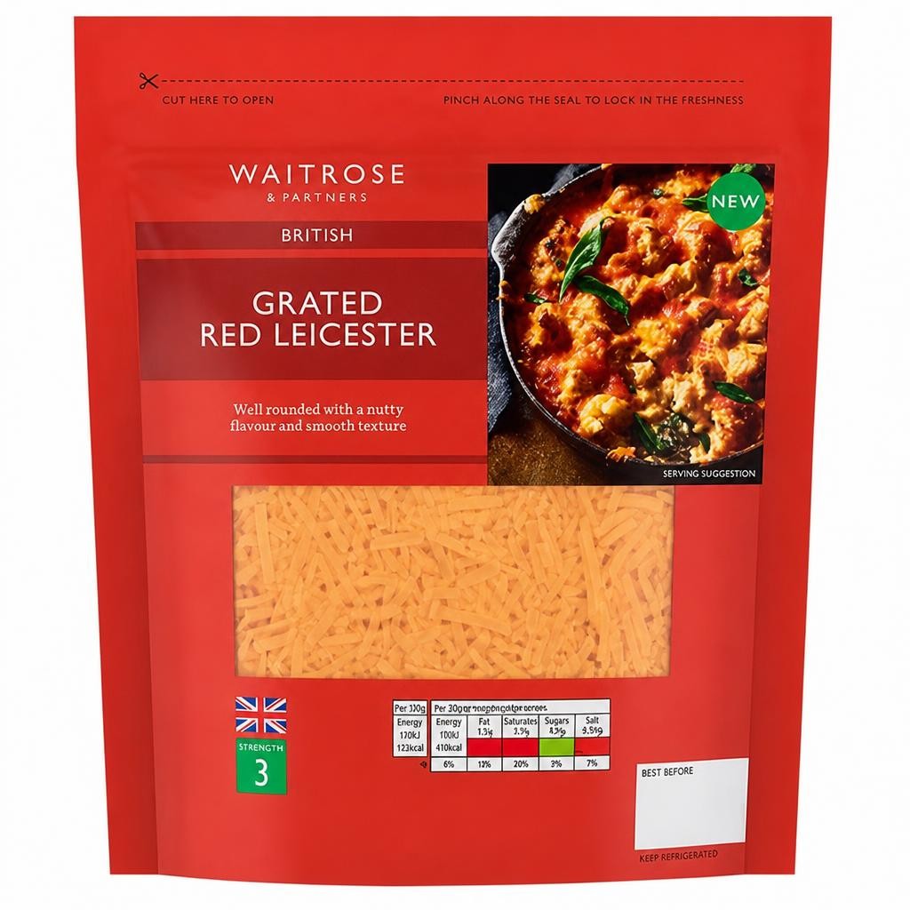 Waitrose Grated Red Leicester