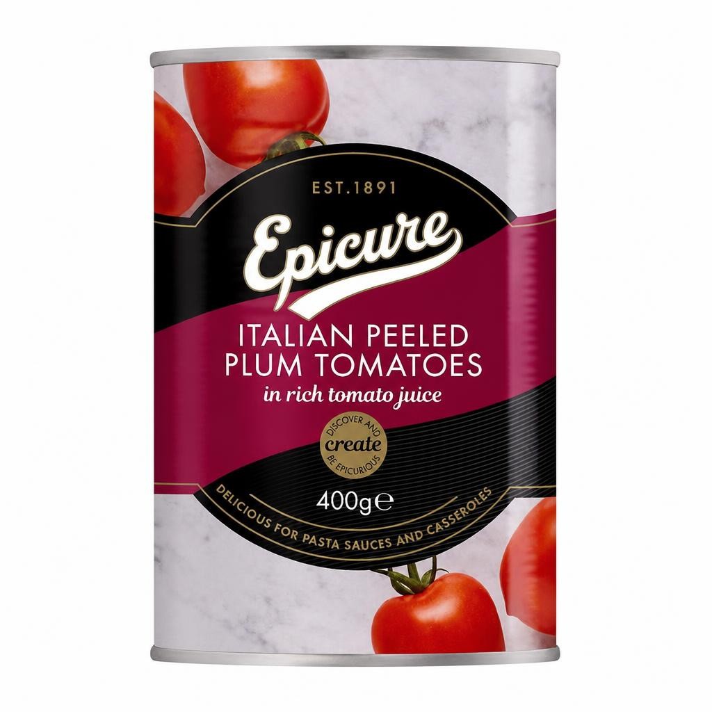 Epicure Italian Plum Peeled Tomatoes (400g)