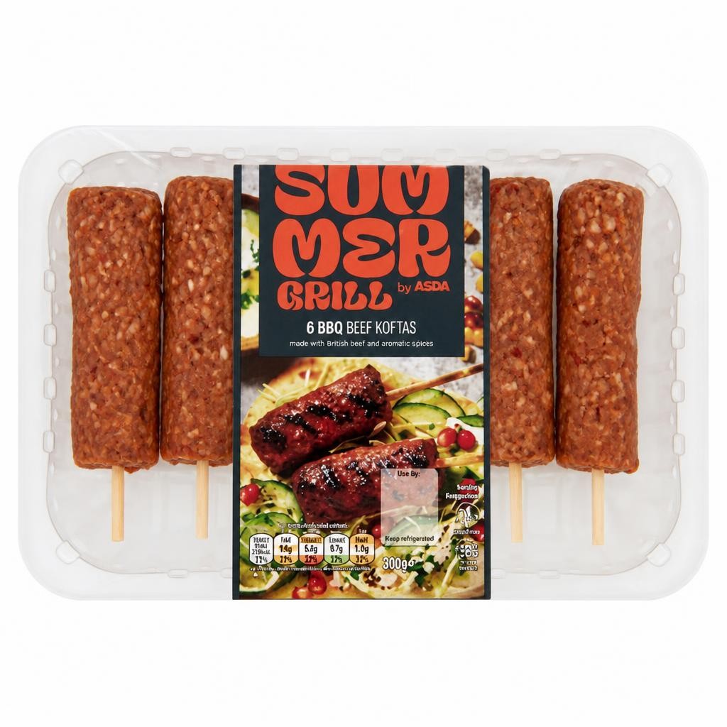 Summer Grill by ASDA 6 BBQ Beef Koftas 360g