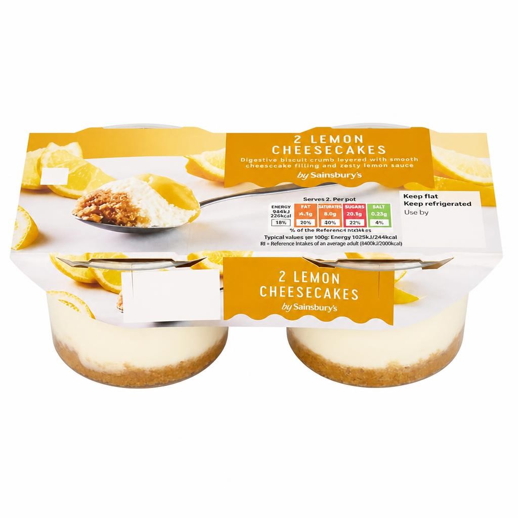 Sainsbury's 2 x 100g Lemon Cheesecakes