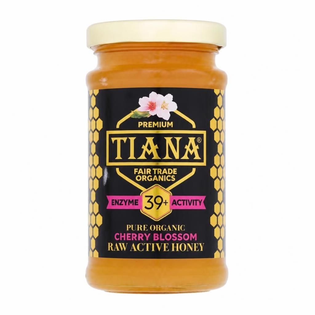 TIANA Organics Raw Active Cherry Blossom Honey Diastase 39, 250g | Bronze | Cherry blossom | 1