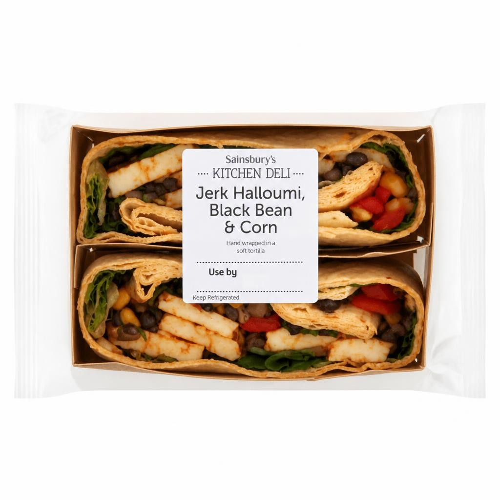 Sainsbury's Kitchen Deli Jerk Halloumi, Black Bean & Corn