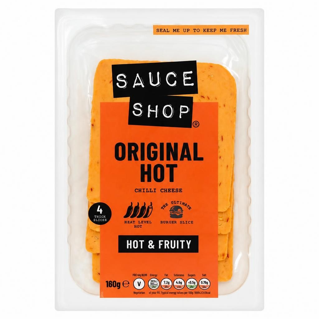 Sauce Shop 4 x Hot Chilli Original Thick Cheese Slices 160g
