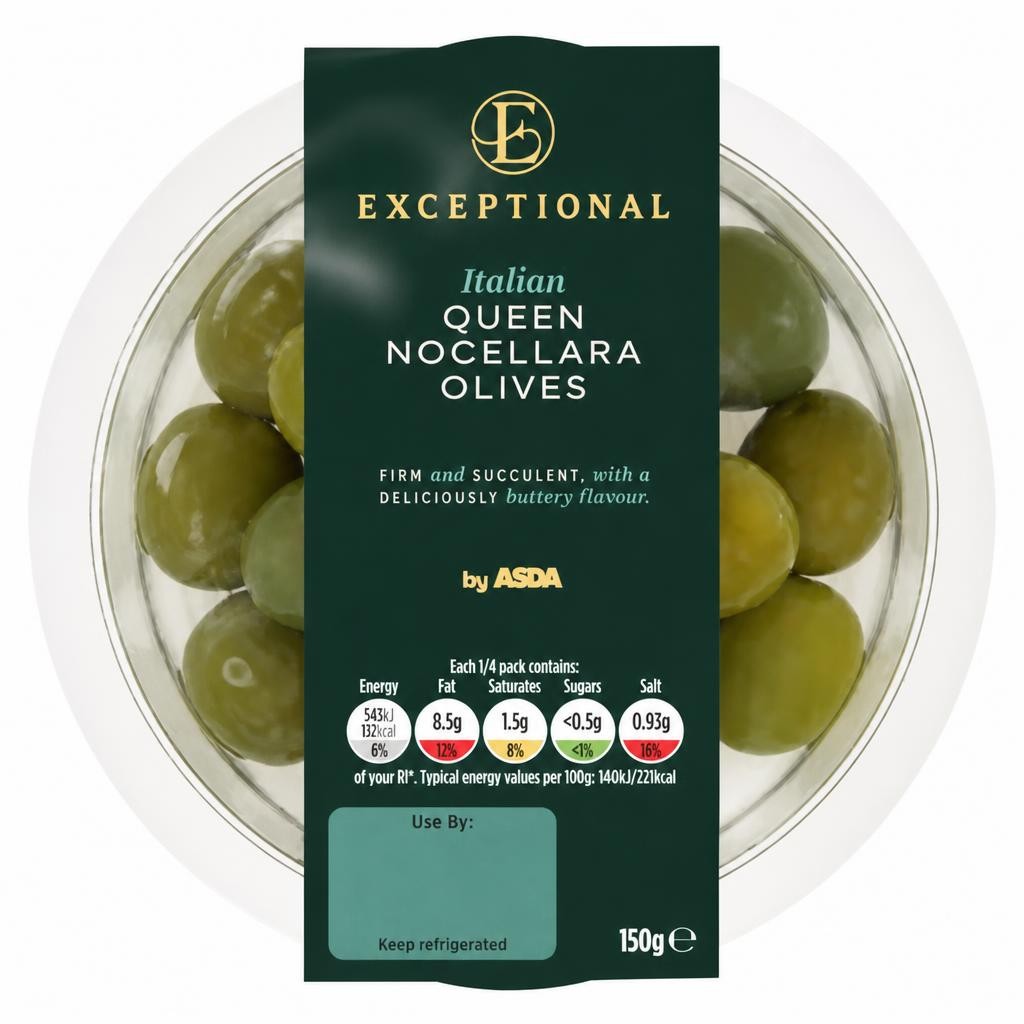 Exceptional by ASDA Exceptional Italian Queen Nocellara Olives 150g
