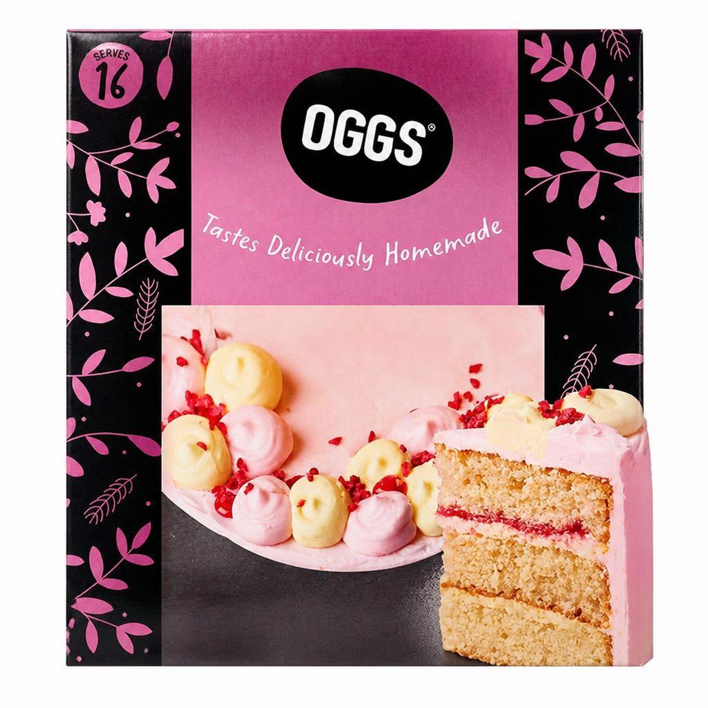 OGGS Rhubarb & Custard Celebration Cake