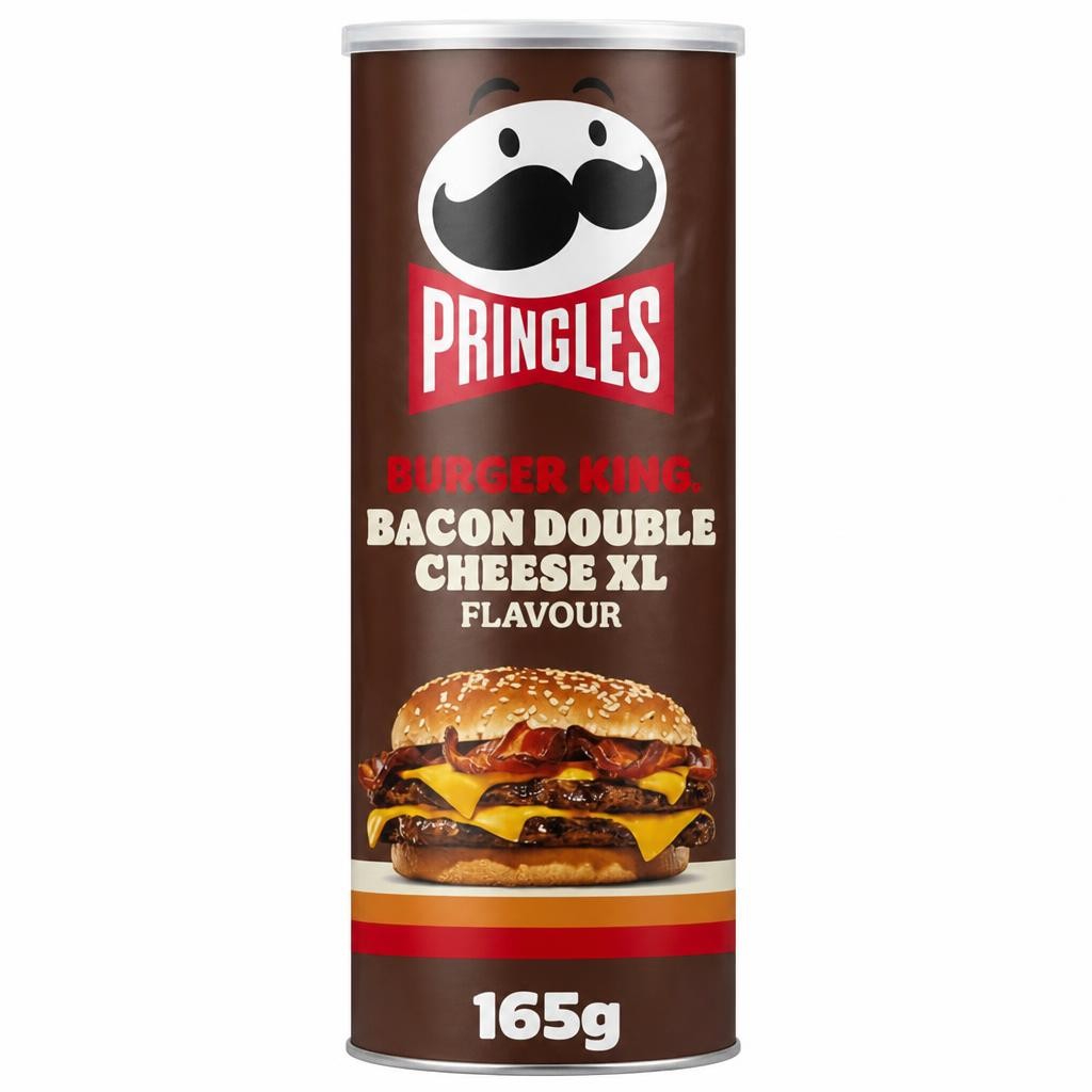 Pringles 165g Burger King Bacon Double Cheese XL Flavour Sharing Crisps