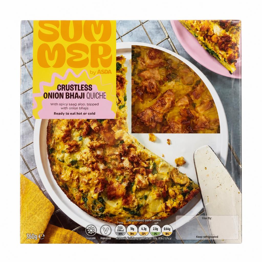 Summer by ASDA Summer by  Crustless Onion Bhaji Quiche 360g