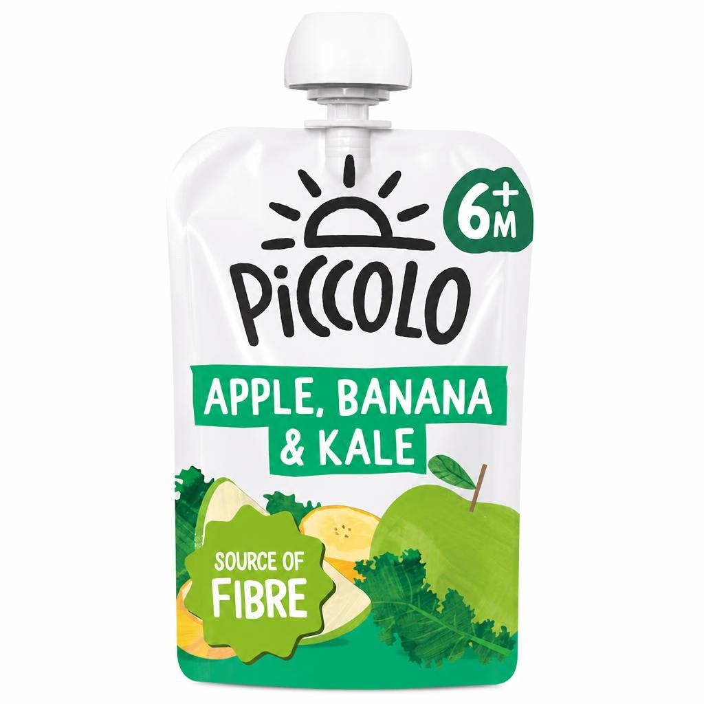 Piccolo Baby Organic Apple, Banana & Kale 100g
