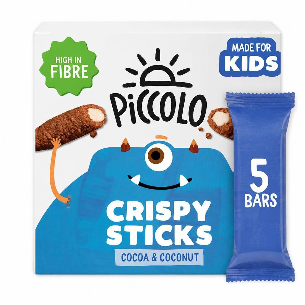 Piccolo Kids Organic Cocoa & Coconut Crispy Sticks 5x25g