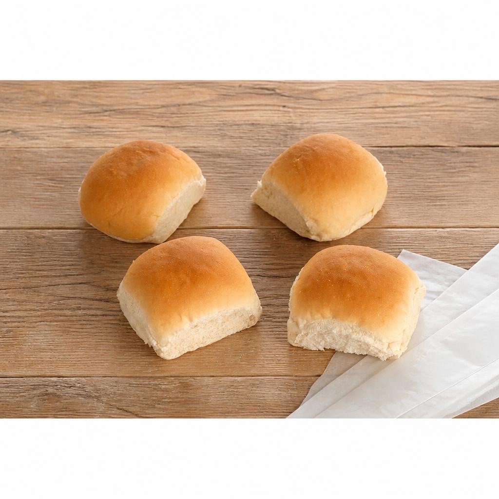 Tesco Large White Bap 4 Pack