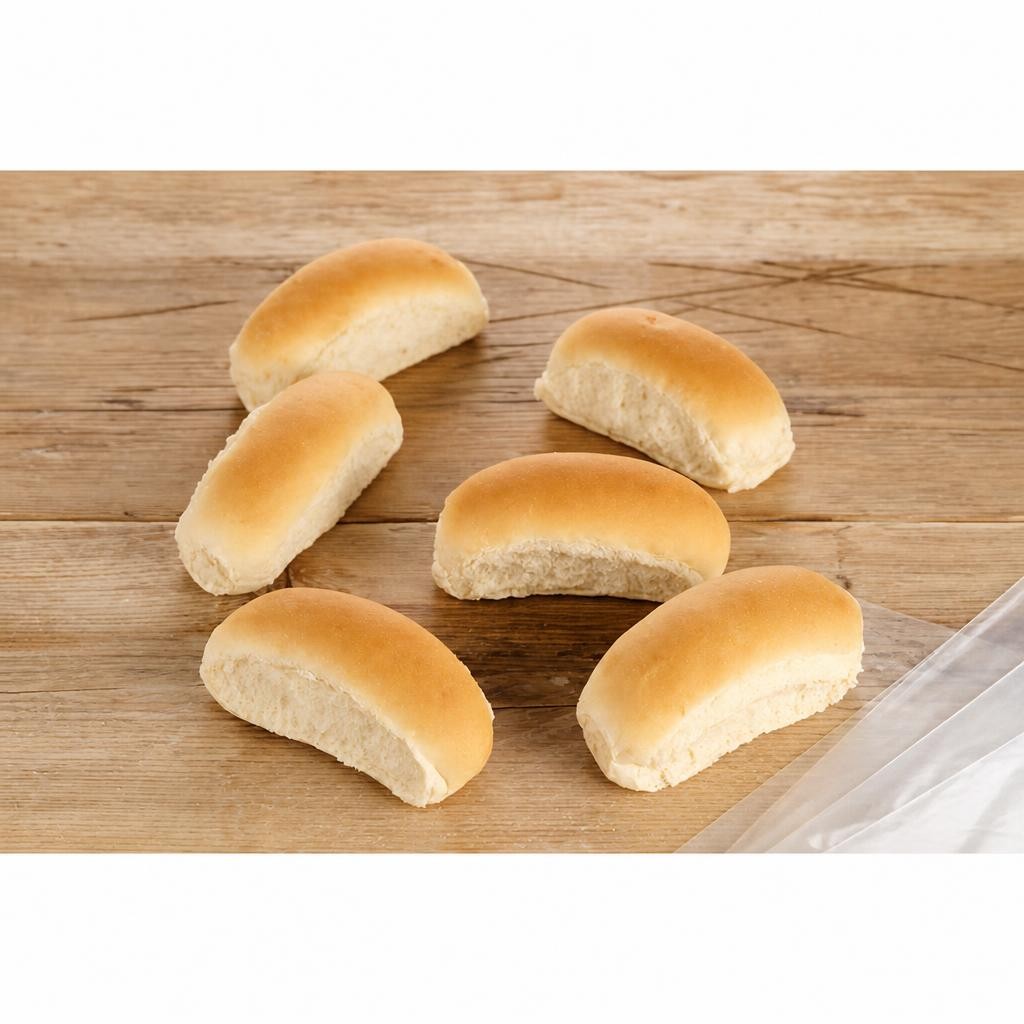 Tesco White Finger Rolls 6 Pack