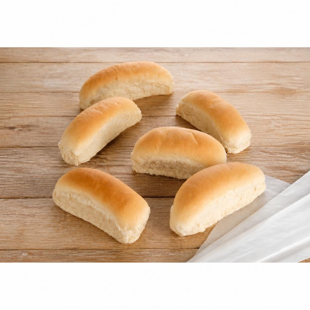 Tesco Large White Hot Dog Rolls 6 Pack