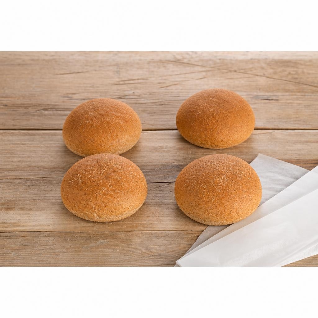 Large Wholemeal Bap 4 Pack