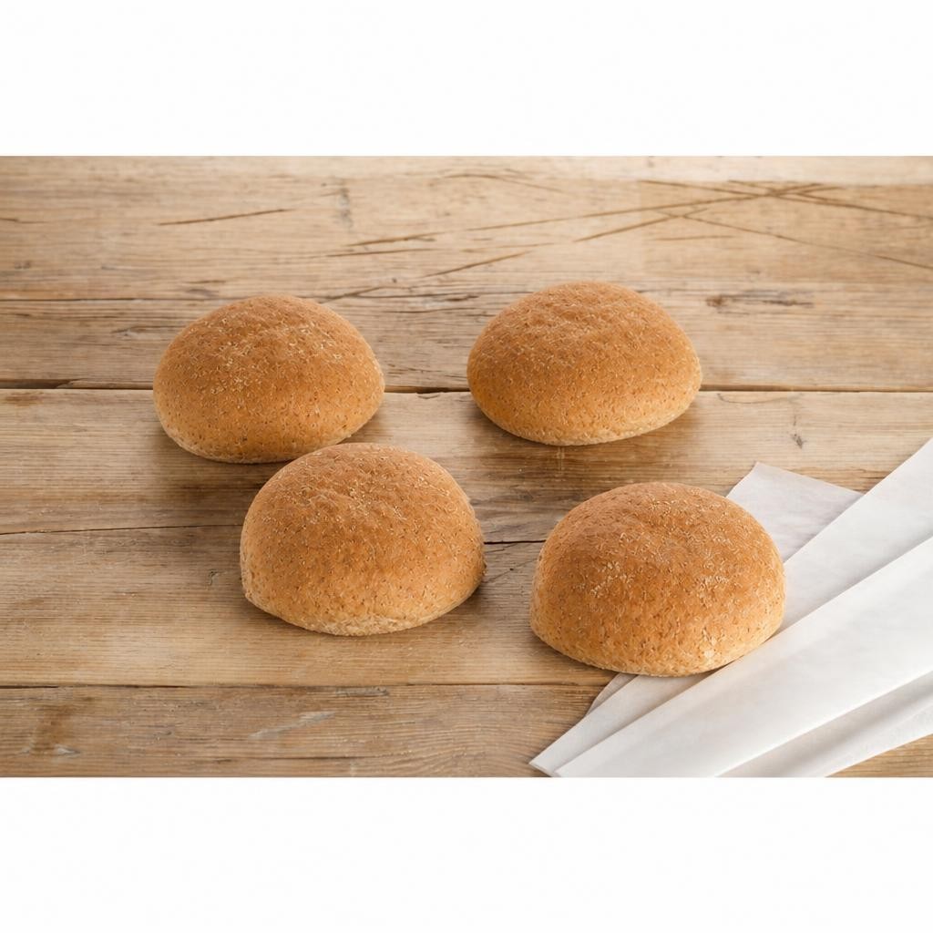 Large Wholemeal Bap 4 Pack