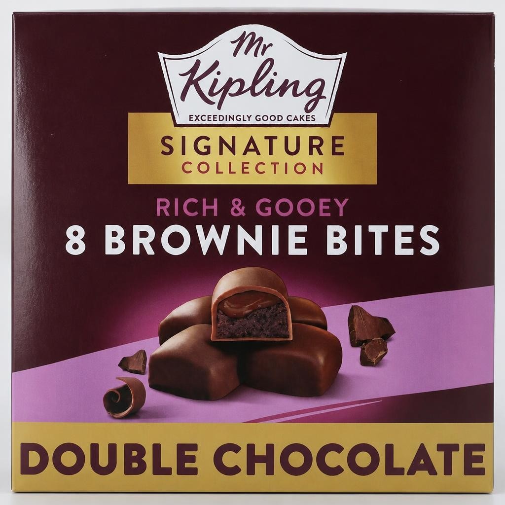 Mr Kipling Signature Collection 8 rich & Gooey Double Chocolate Brownie Bites
