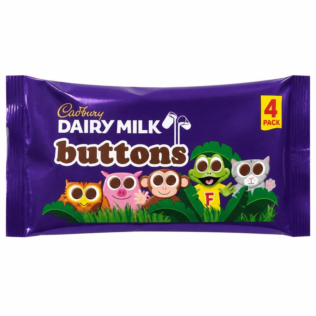 Cadbury Dairy 4 x 14.4g Multipack Milk Chocolate Buttons