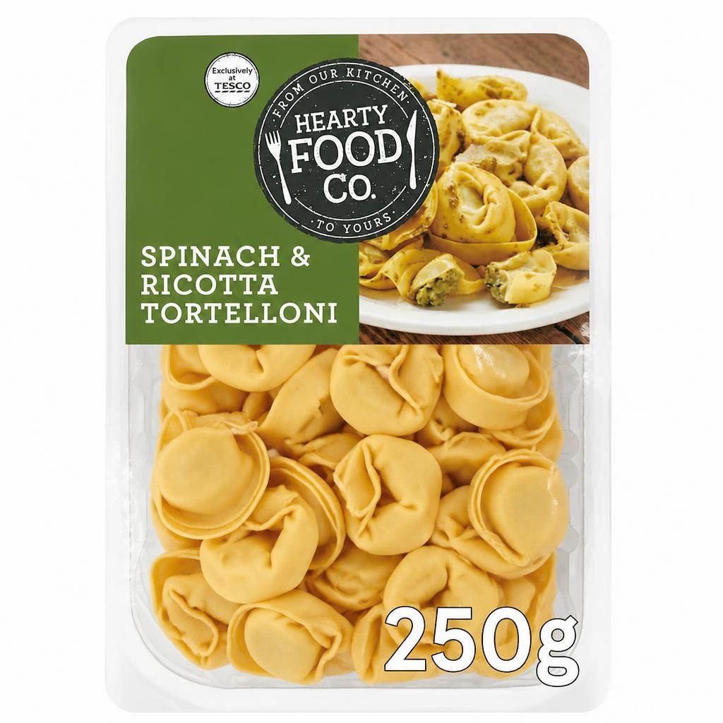 Hearty Food Co. Spinach & Ricotta Tortelloni 250G