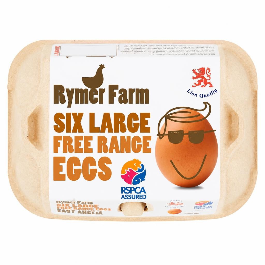 Rymer Farm Large Free Range Eggs 6 Pack