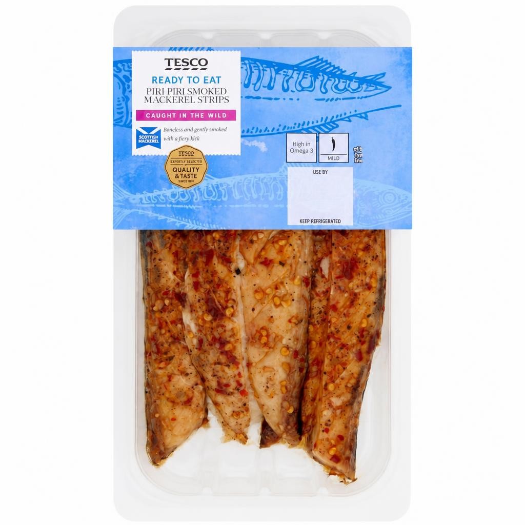 Tesco Piri Piri Smoked Mackerel Strips 200G
