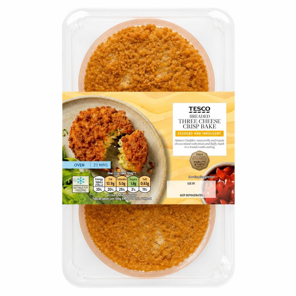 Tesco Breaded Three Cheese Crisp Bake 227g
