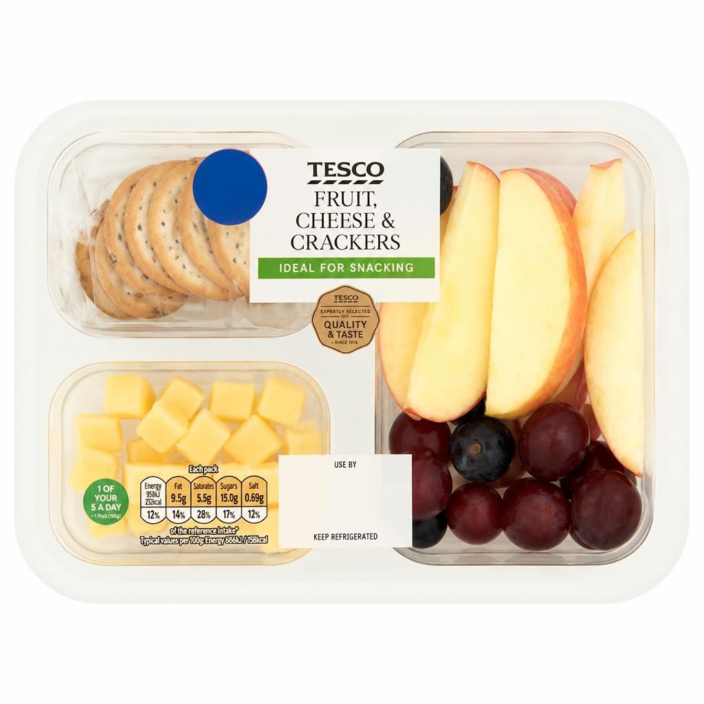 Tesco Fruit, Cheese & Crackers Snack Pack 150g