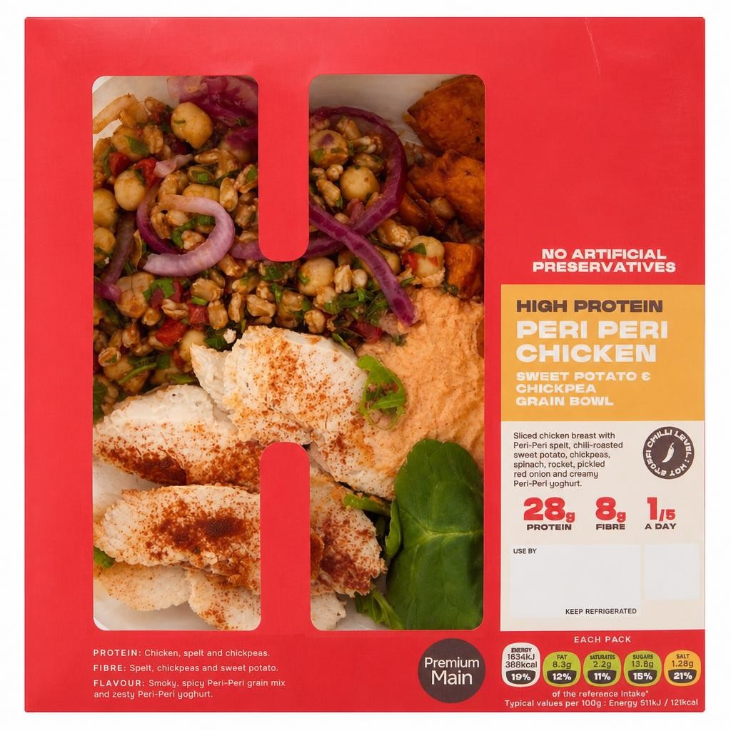 HIDE High Protein Peri Peri Chicken & Grain Bowl 320g