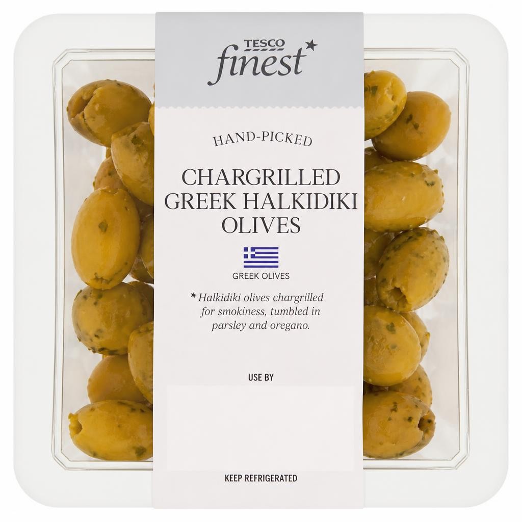 Tesco Finest Chargrilled Greek Halkidiki Olives 130g