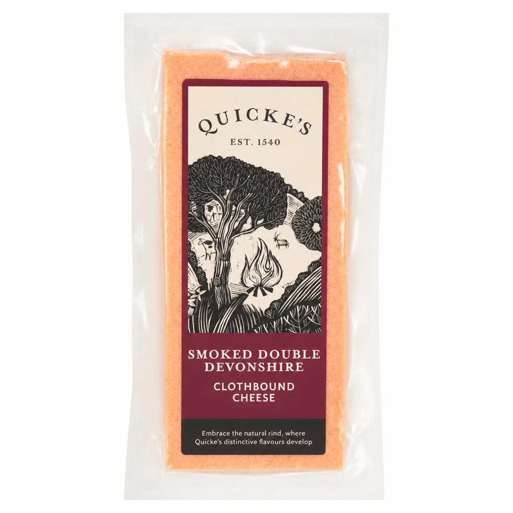 QUICKE'S Smoked Double Devonshire cheese 150g