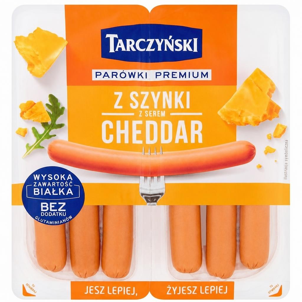 Tarczynski Ham Frankfurters with Cheddar Cheese 180g