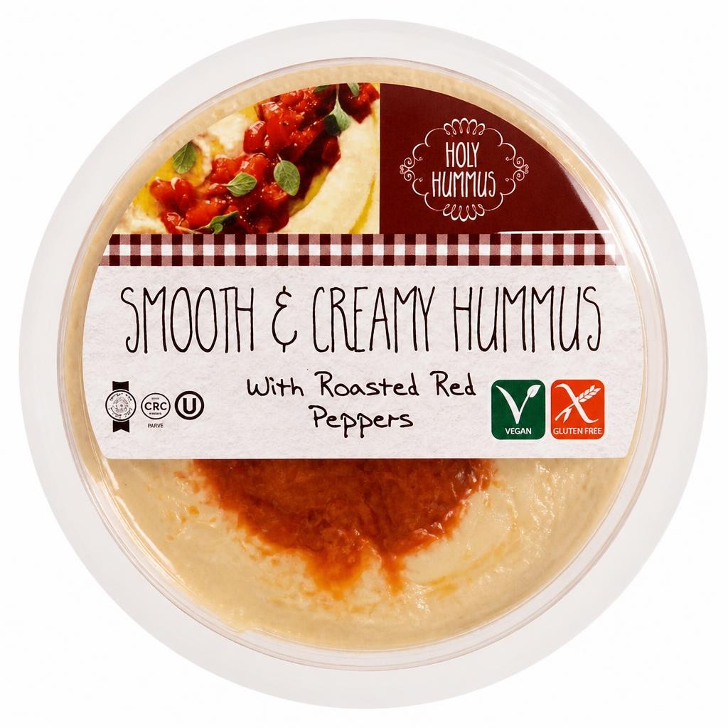 Holy Hummus Smooth & Creamy with Roasted Red Peppers 170g