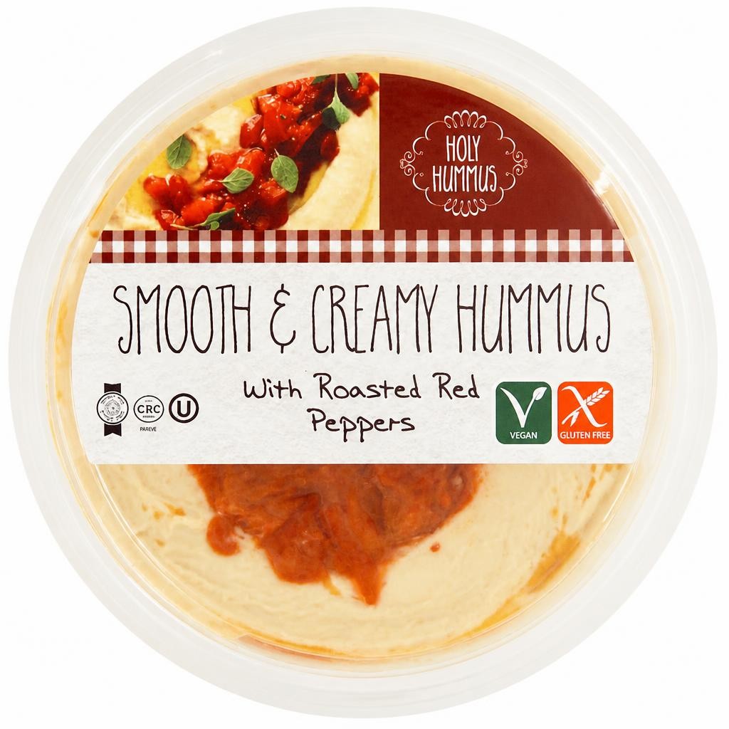 Holy Hummus Smooth & Creamy with Roasted Red Peppers 170g