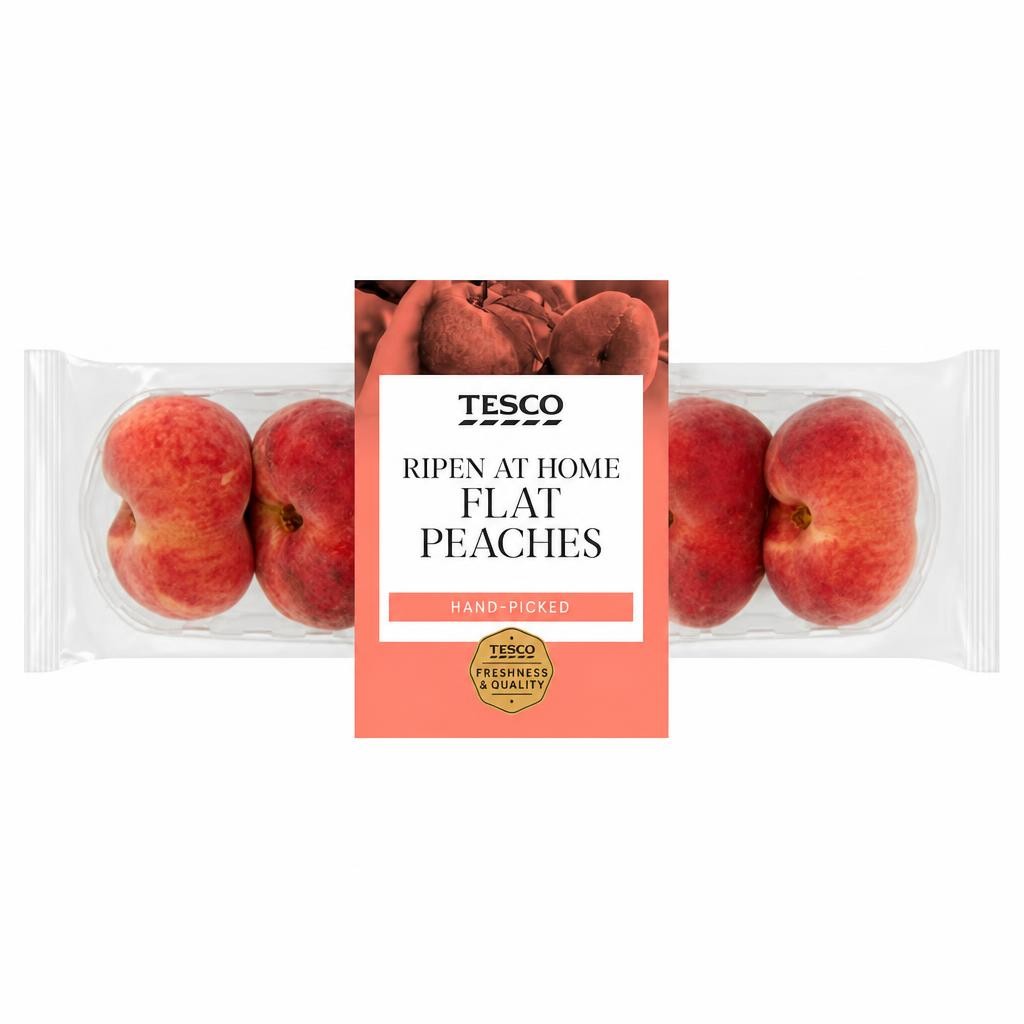 Tesco Flat Peach Minimum 4 Pack