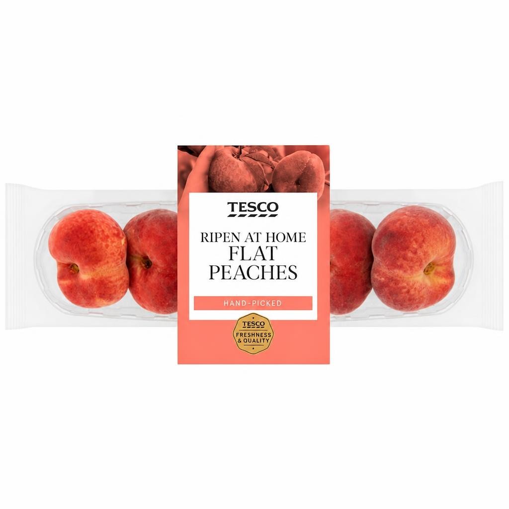 Tesco Flat Peach Minimum 4 Pack