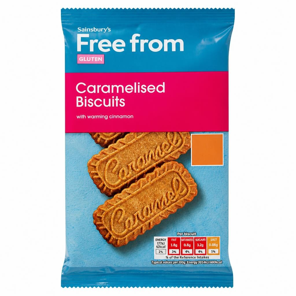 Sainsbury's Free From 141g Caramelised Biscuits