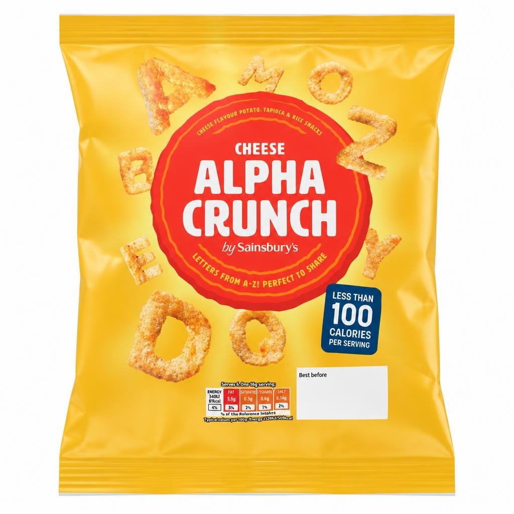 Sainsbury's 80g Cheese Alpha Crunch Chips