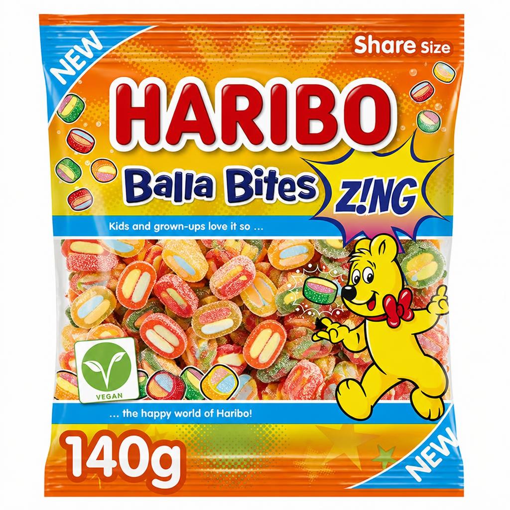 Haribo Balla Bites 140g Zing Candy