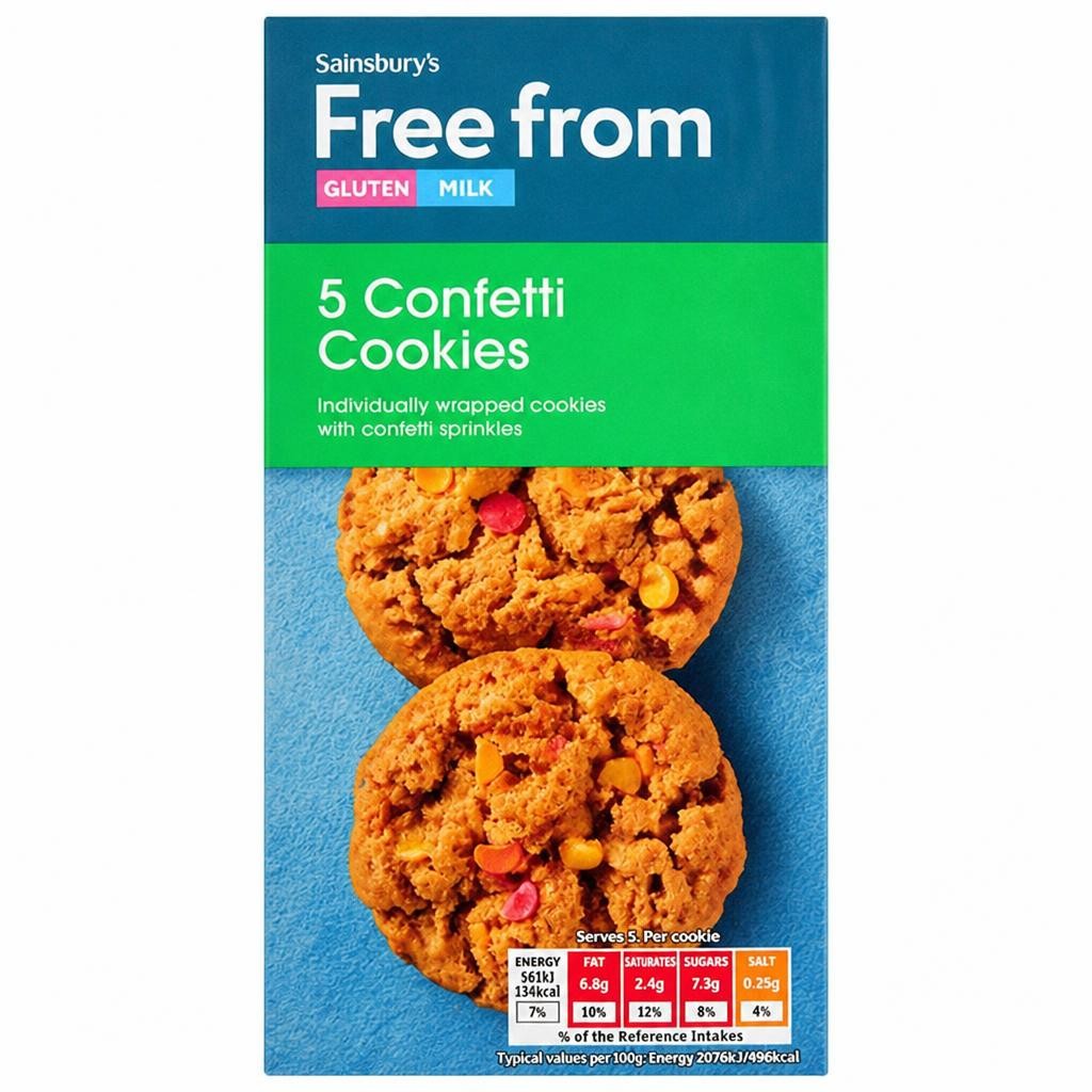 Sainsbury's 5 x Confetti Cookies 135g