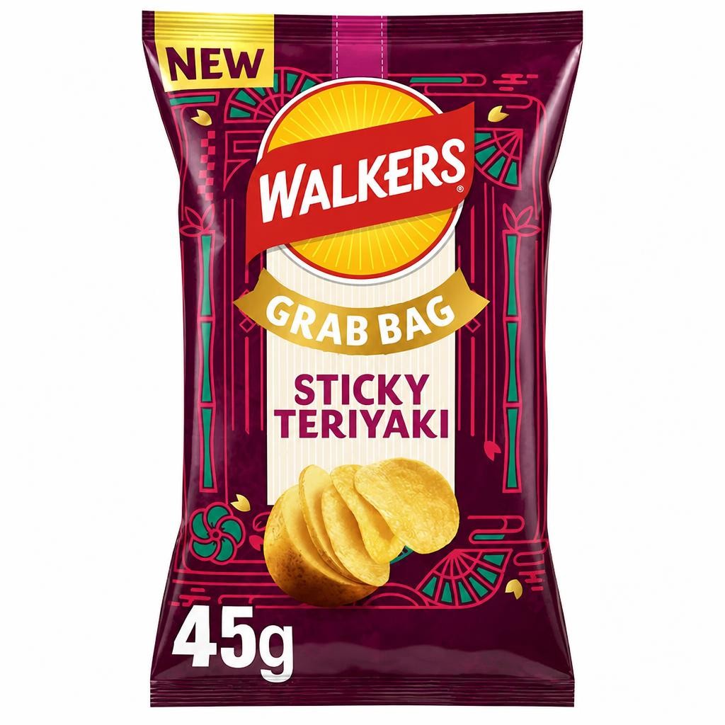 Walkers 45g Crisps Sticky Teriyaki Flavour Grab Bag