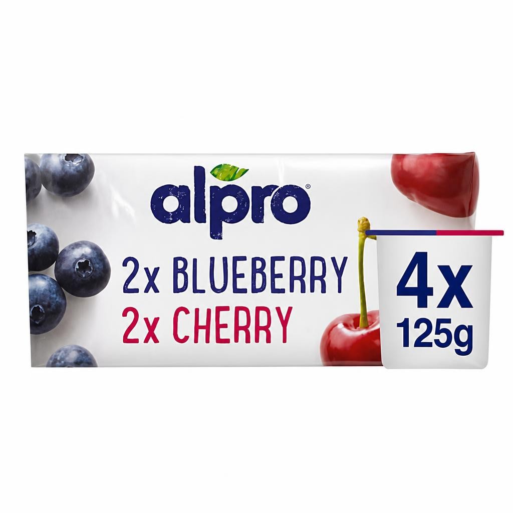 Alpro Soya Blueberry & Cherry Dairy Free Yogurt Alternative