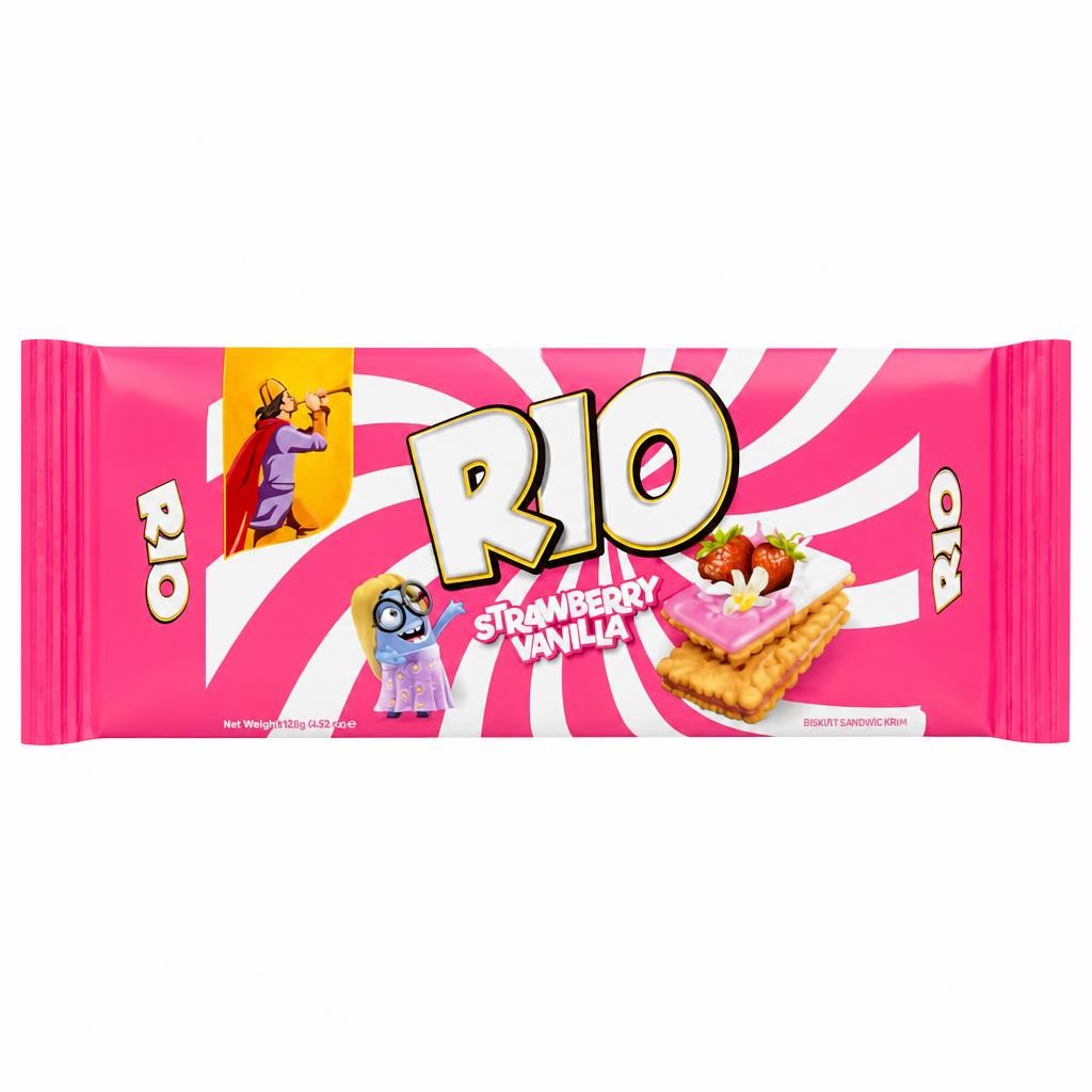 EBM Rio Strawberry & Vanilla Biscuits 56g