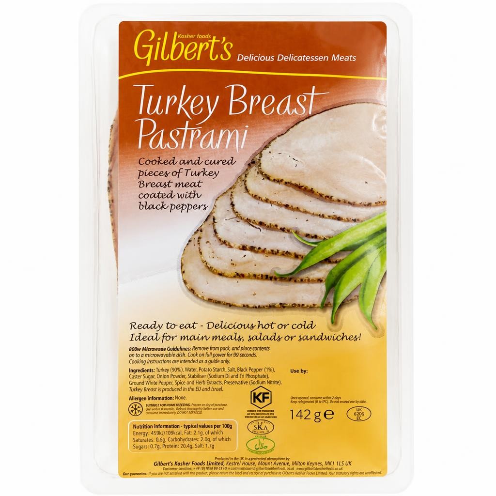 Gilberts Turkey Pastrami 142G