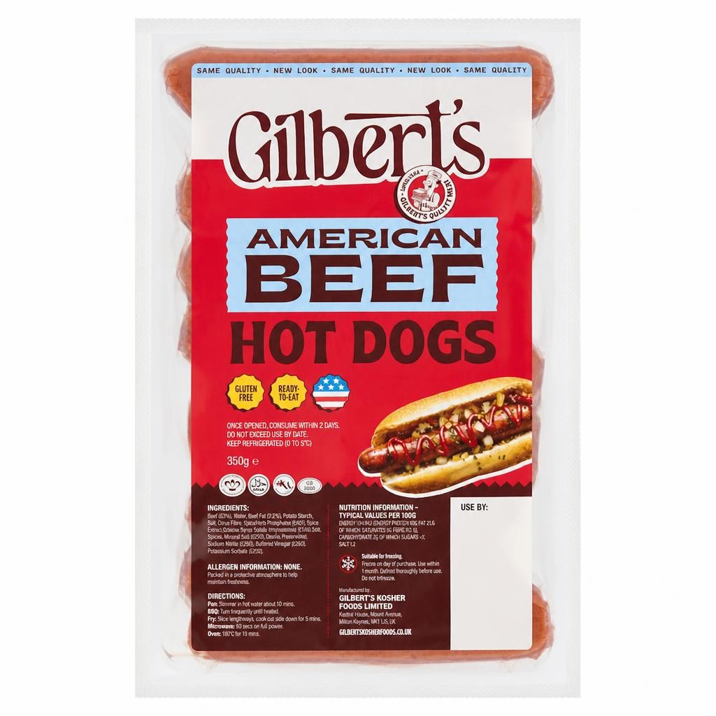 Gilberts American Hot Dogs 350G