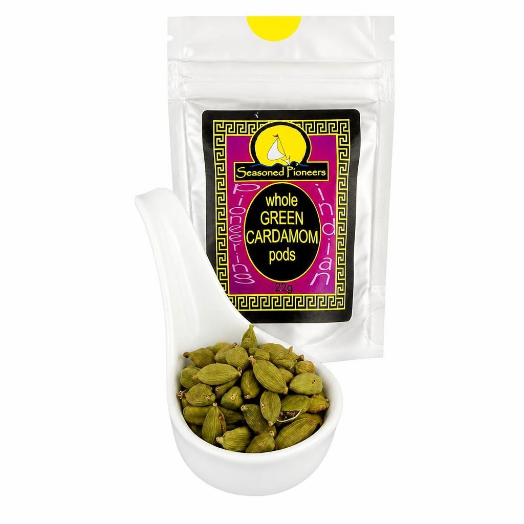 Seasoned Pioneers Cardamom Green Whole Pods 22g