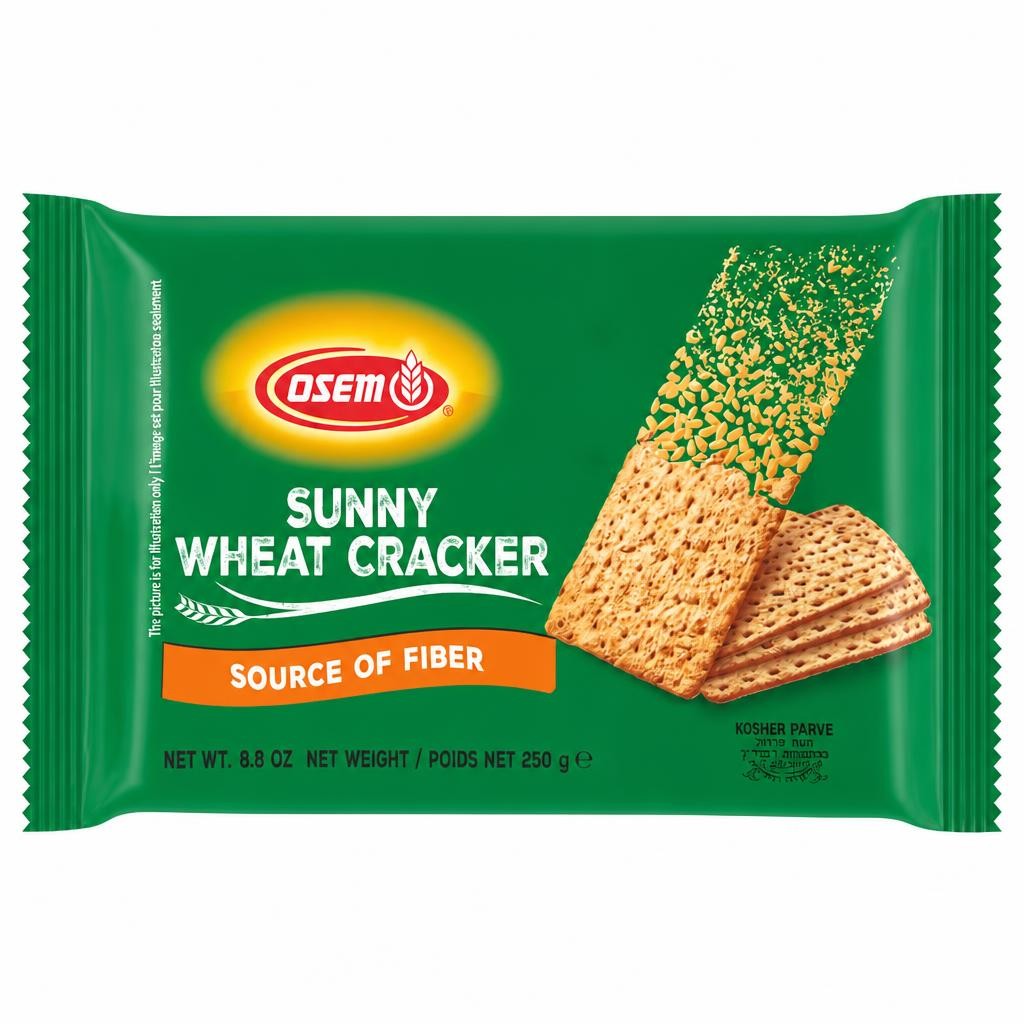 Osem Sunny Wheat Cracker Whole Wheat 250g