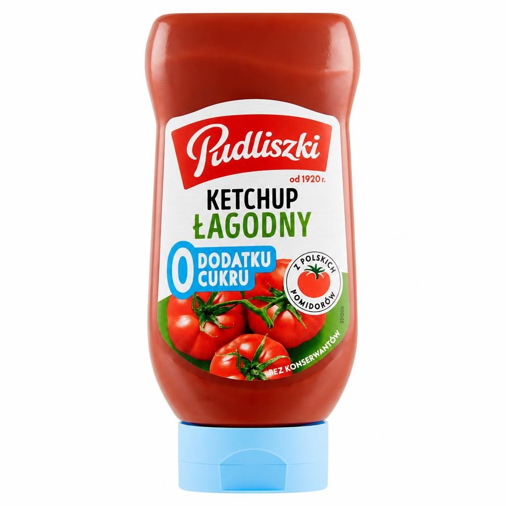 Pudliszki Mild Tomato Ketchup Zero Sugar 440g