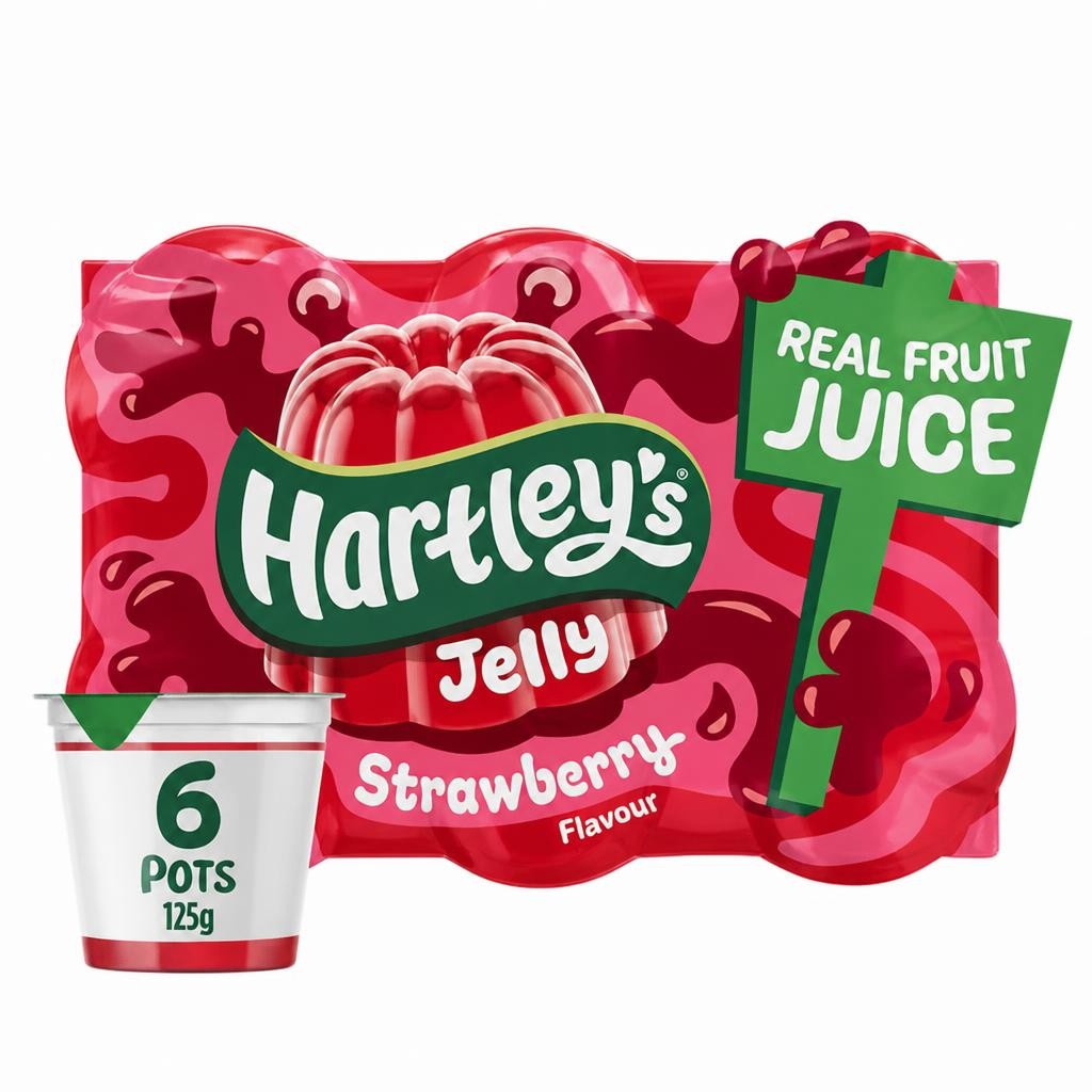 Hartley's Strawberry Jelly Pot Multipack 6x125g