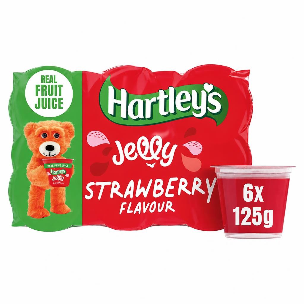 Hartley's Strawberry Jelly Pot Multipack 6x125g